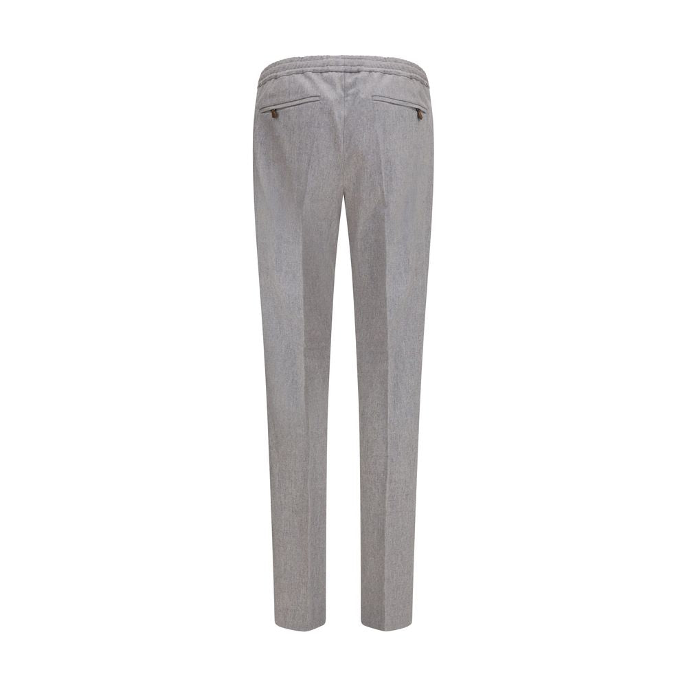 PT Torino Gray Wool Oves Aries Casual Pants | Regal Royce