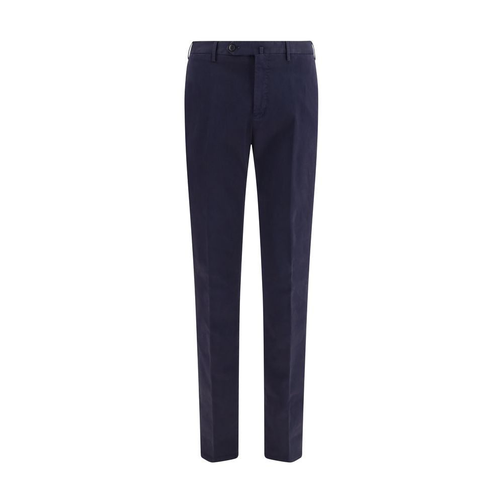 PT Torino Blue Elastane Casual Pants | Regal Royce
