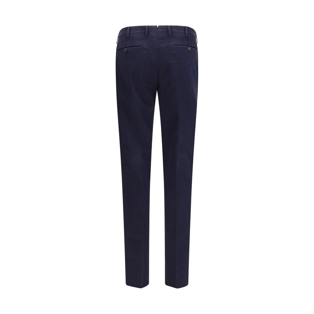 PT Torino Blue Elastane Casual Pants | Regal Royce