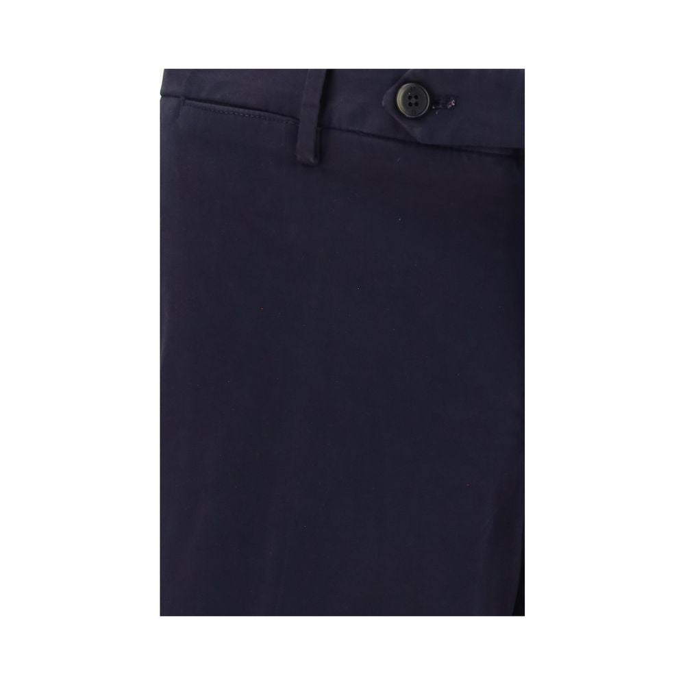 PT Torino Blue Elastane Casual Pants | Regal Royce