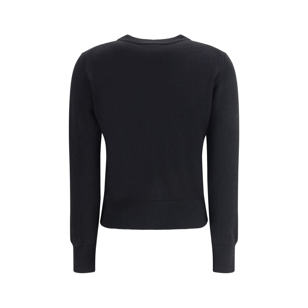 Ami Paris Black Merino Wool Cardigan | Regal Royce