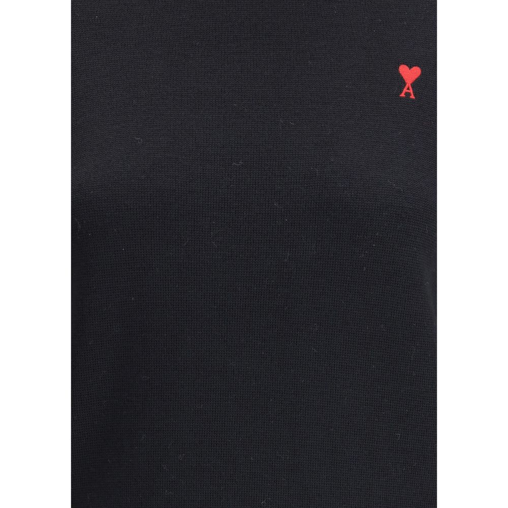 Ami Paris Black Merino Wool Turtleneck | Regal Royce