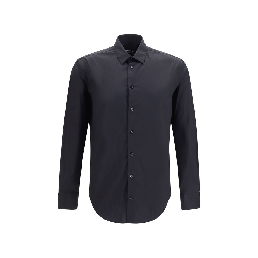 Giorgio Armani Black Cotton Dress Shirt | Regal Royce
