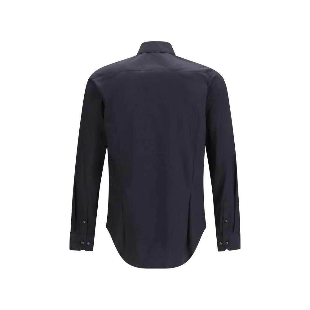 Giorgio Armani Black Cotton Dress Shirt | Regal Royce