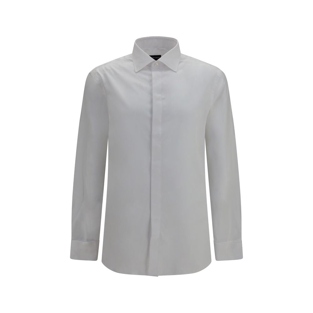 Giorgio Armani White Cotton Dress Shirt | Regal Royce