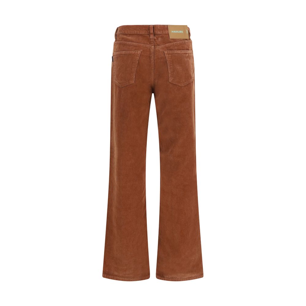 Haikure Brown Cotton Casual Pants | Regal Royce