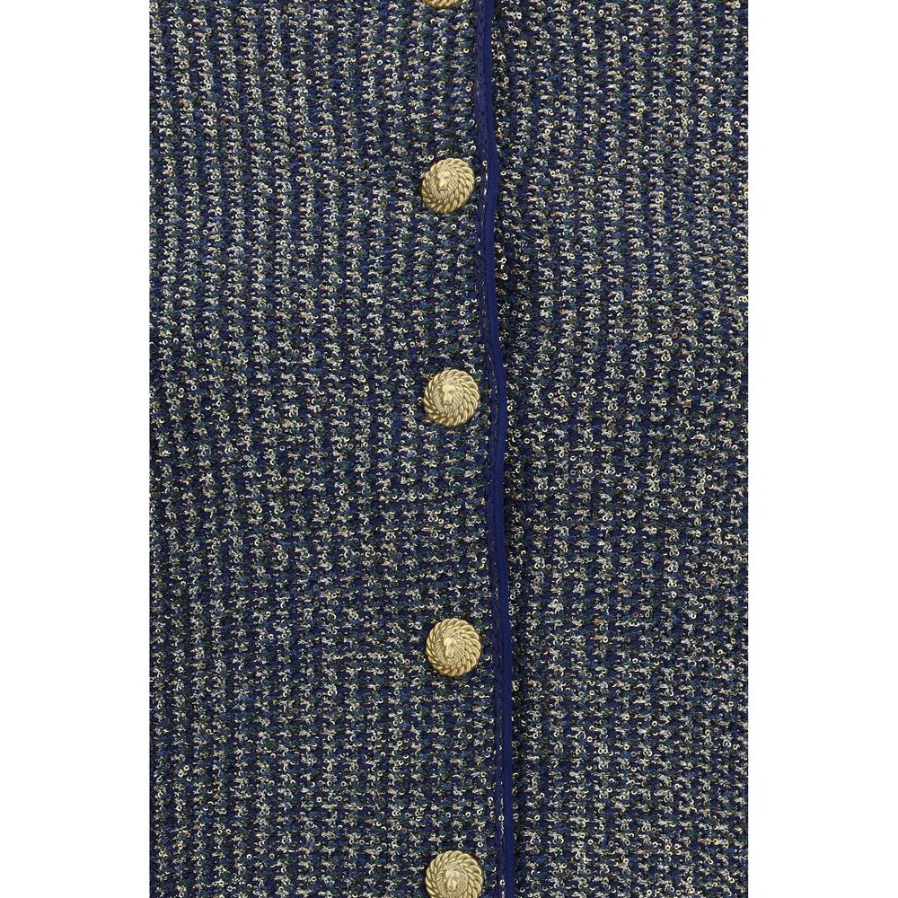 Balmain Blue Polyamide Cardigan | Regal Royce