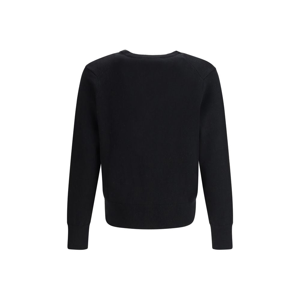 Ami Paris Black Wool Oves Aries Cardigan | Regal Royce