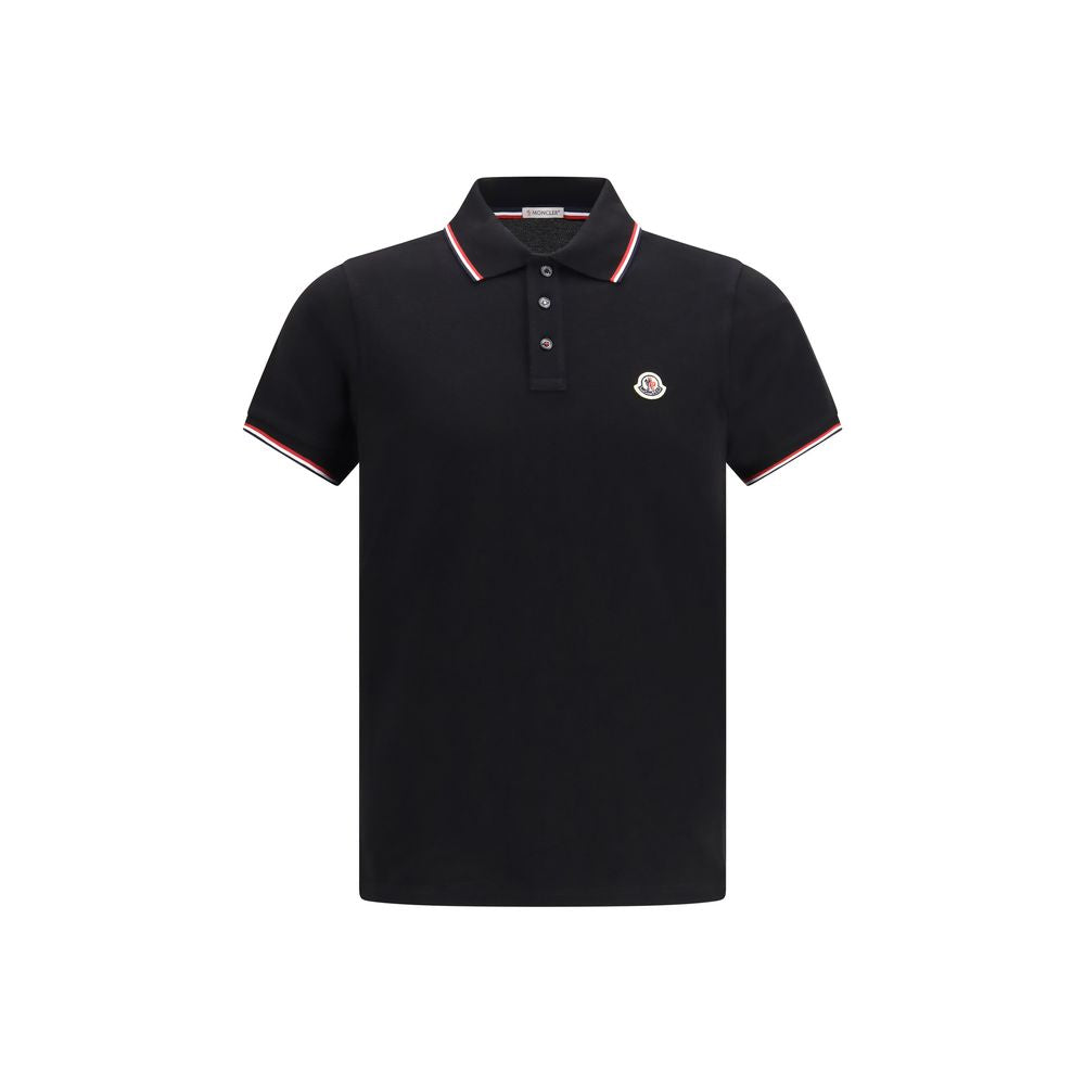 Moncler Black Cotton Polo Shirt | Regal Royce
