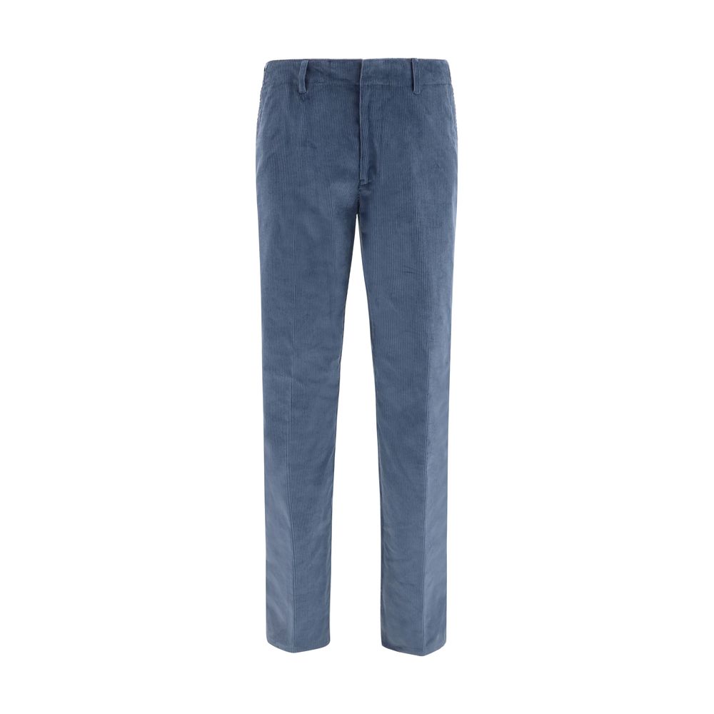 Etro Blue Cotton Casual Pants | Regal Royce