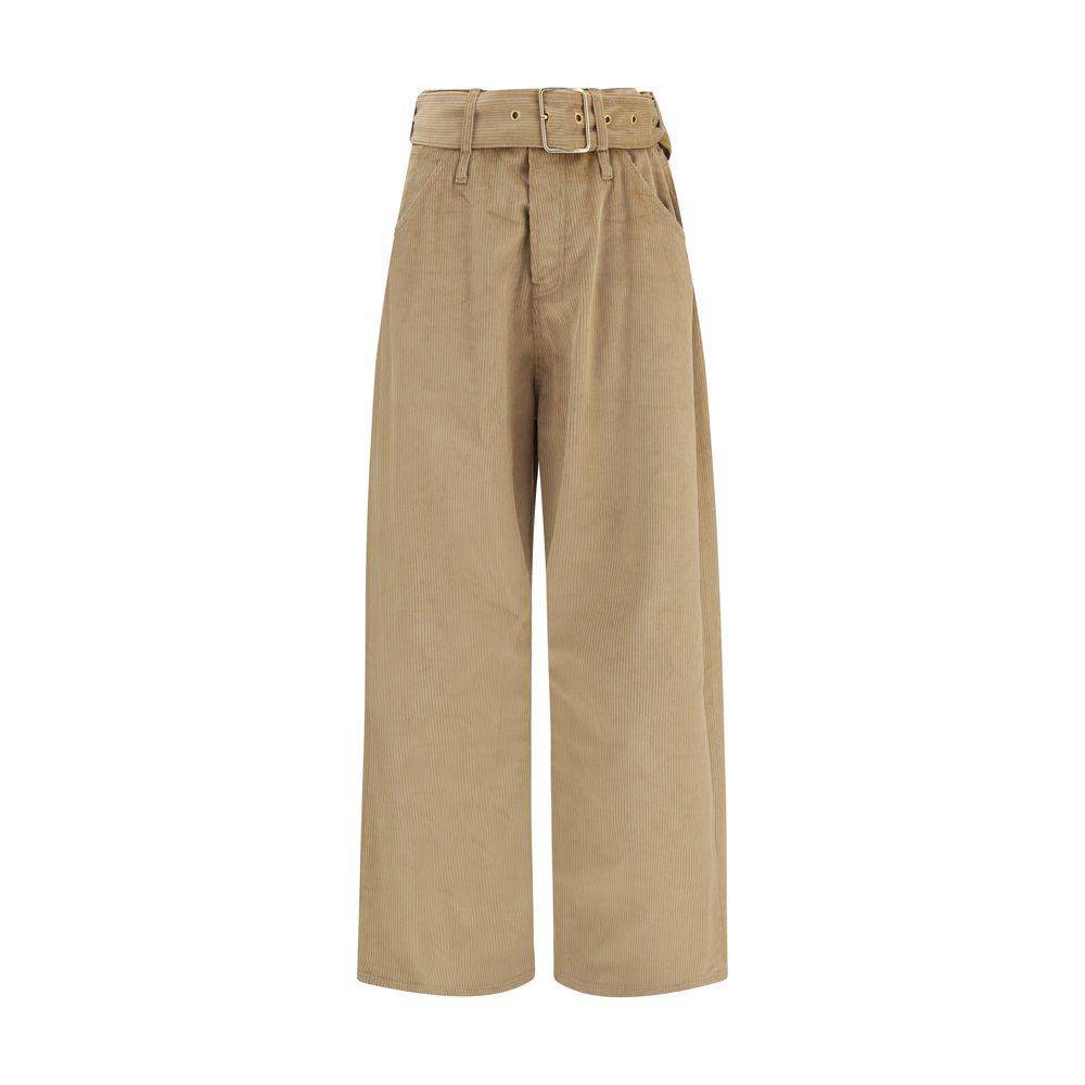 Darkpark Beige Cotton Casual Pants | Regal Royce