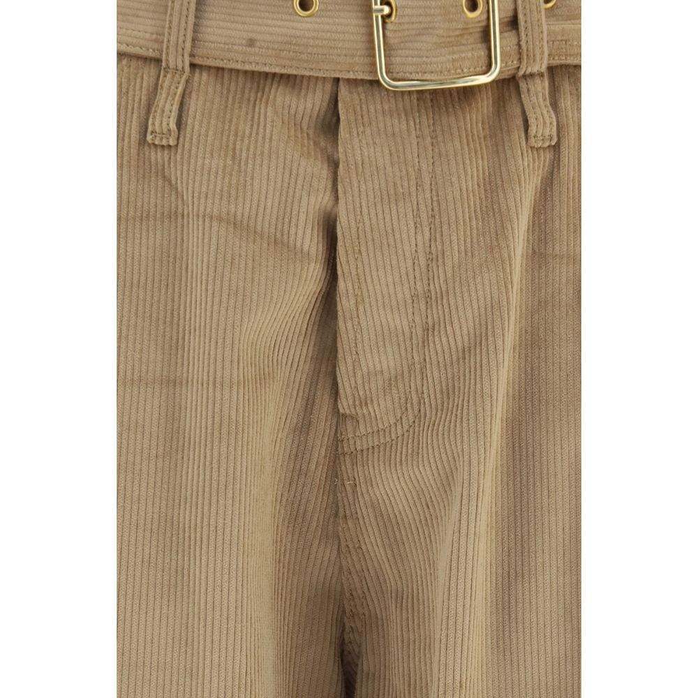 Darkpark Beige Cotton Casual Pants | Regal Royce