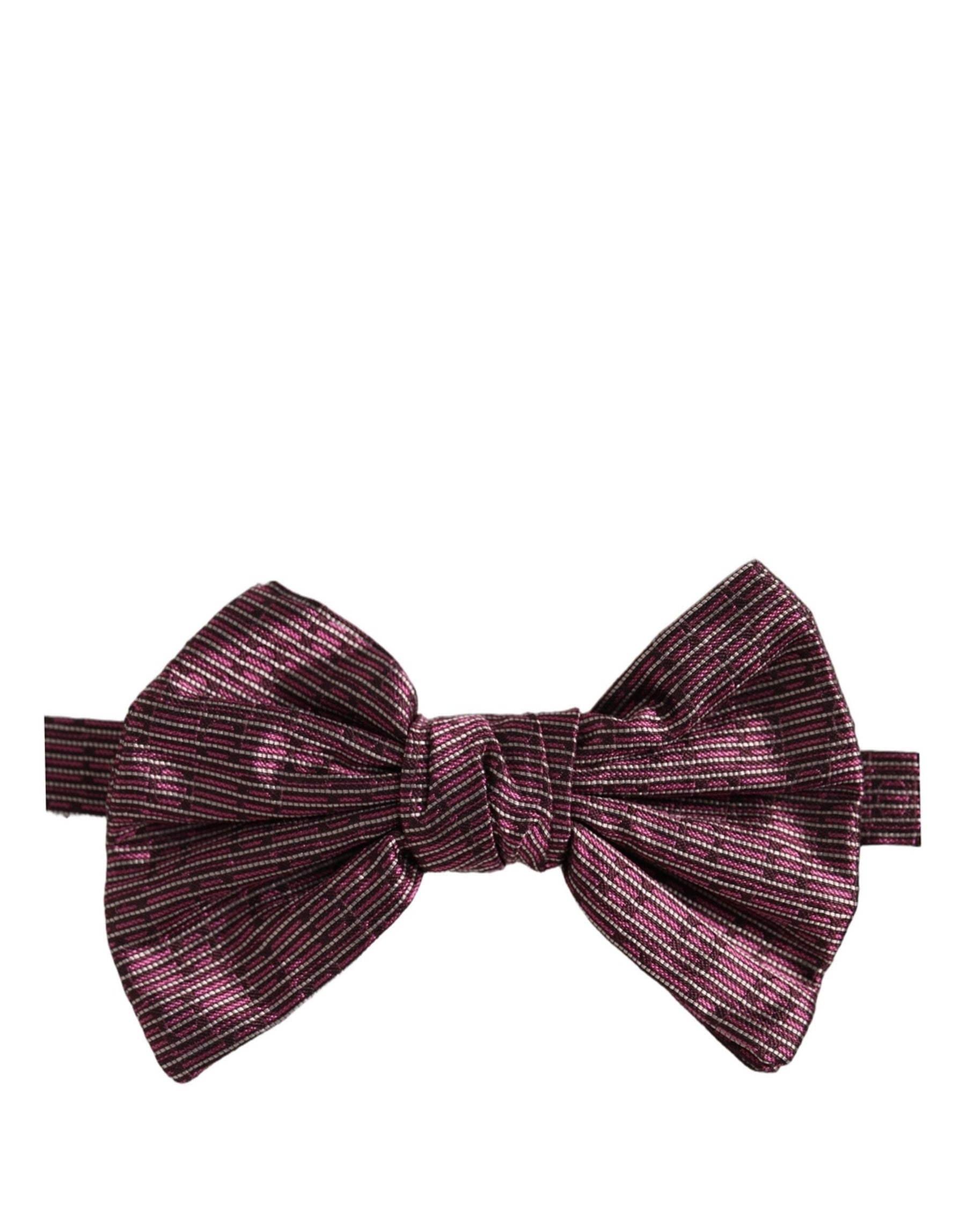 Dolce & Gabbana Men Maroon 100% Silk Adjustable Neck Papillon Bow Tie | Regal Royce
