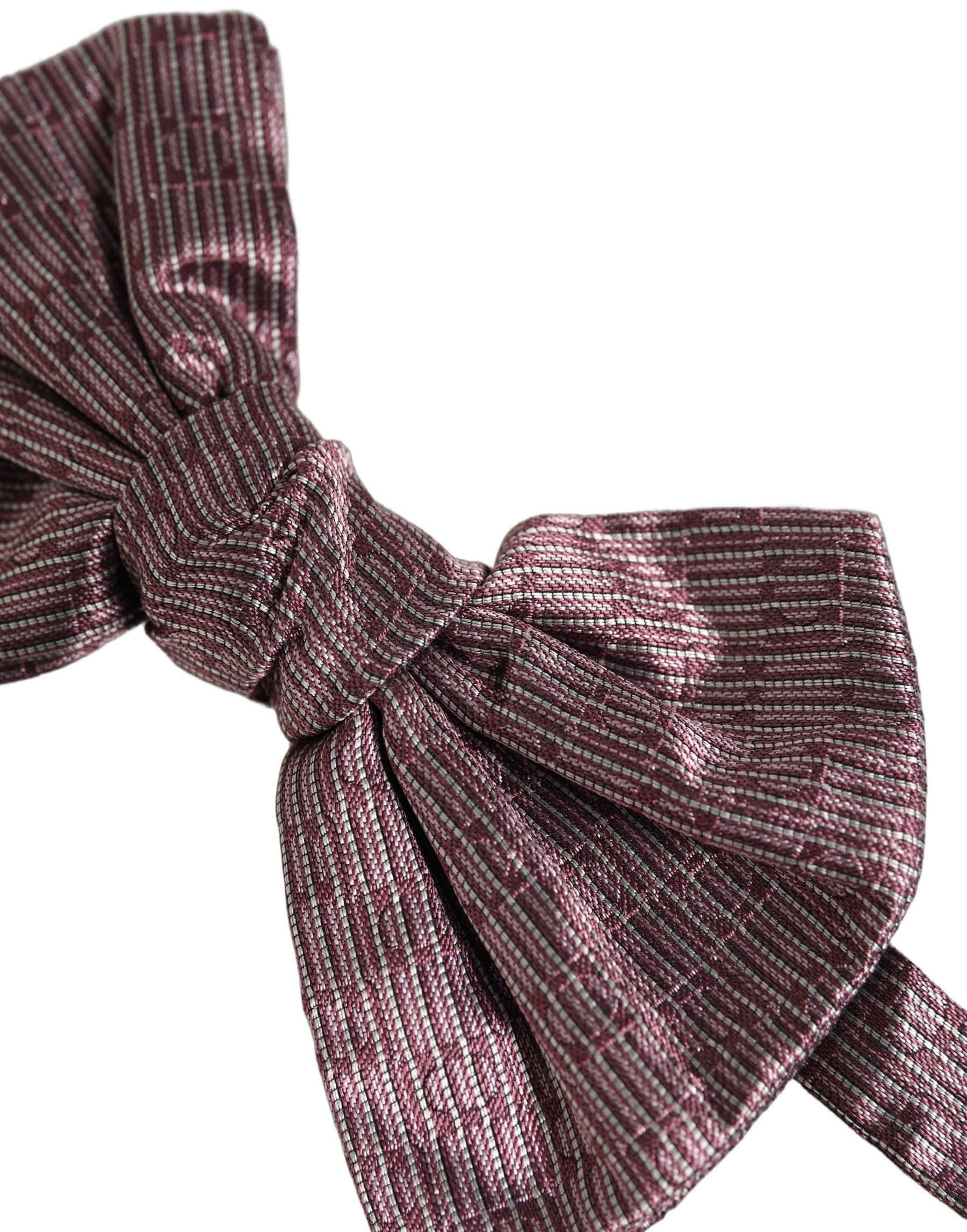 Dolce & Gabbana Men Maroon 100% Silk Adjustable Neck Papillon Bow Tie | Regal Royce