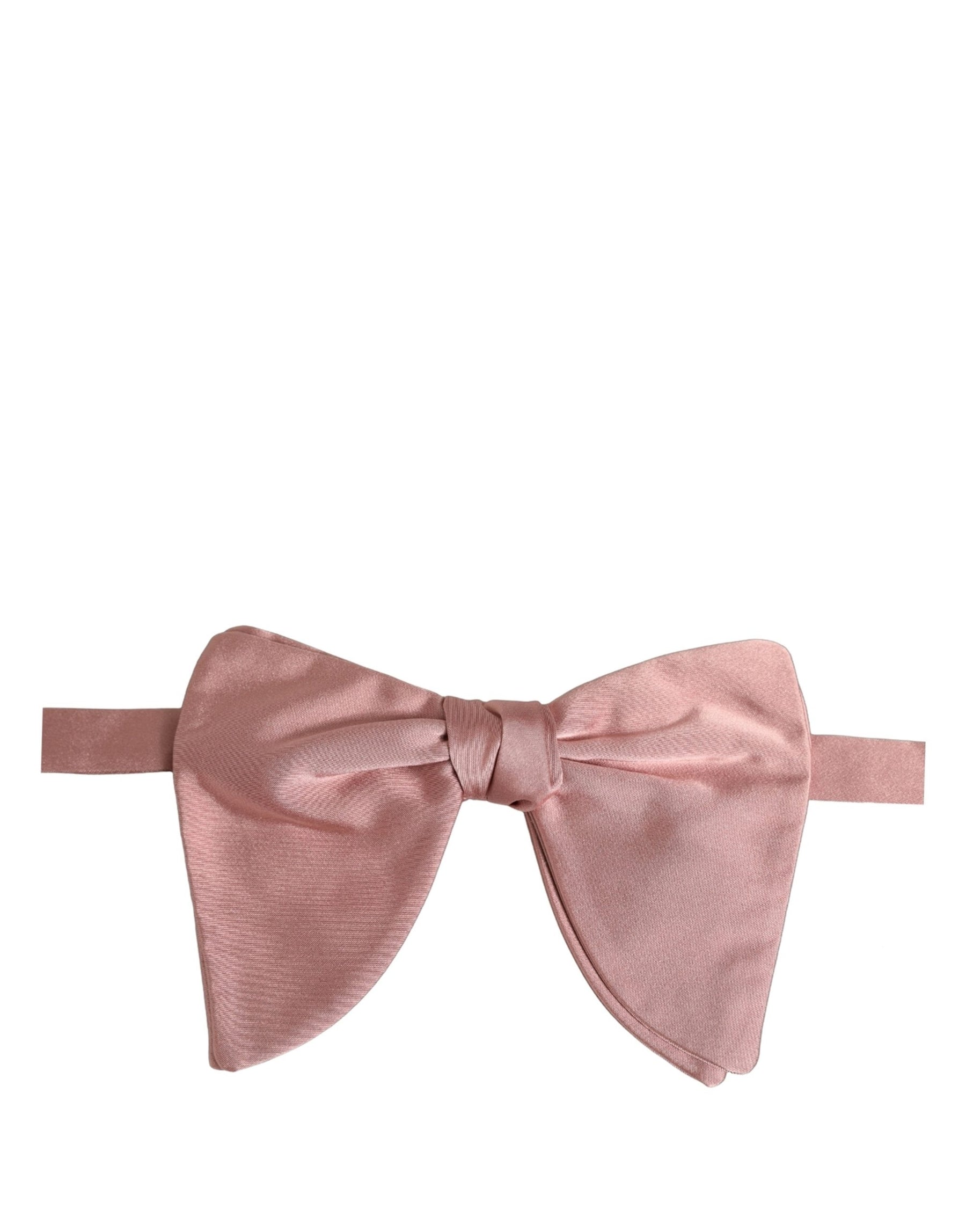 Dolce & Gabbana Men Pink 100% Silk Adjustable Neck Papillon Bow Tie | Regal Royce