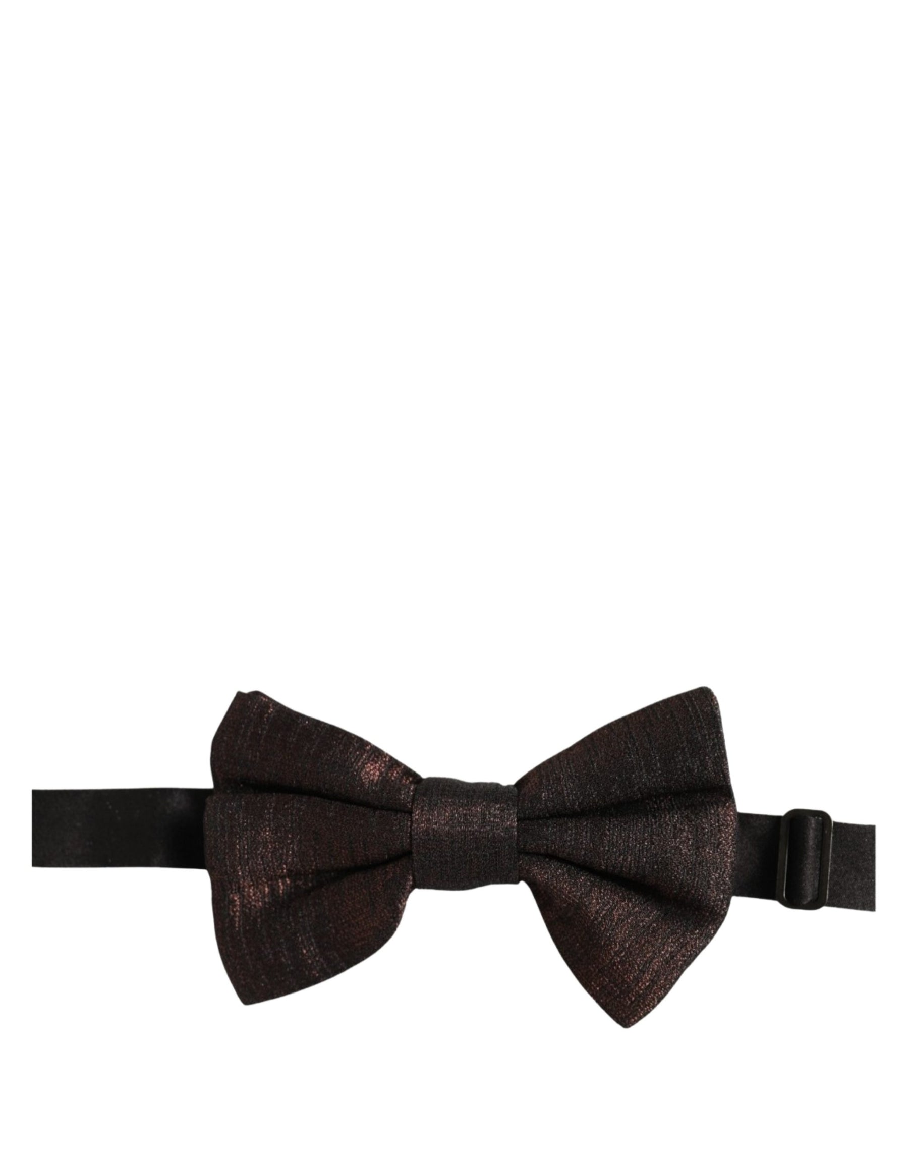Dolce & Gabbana Men Brown 100% Silk Adjustable Neck Papillon Bow Tie | Regal Royce