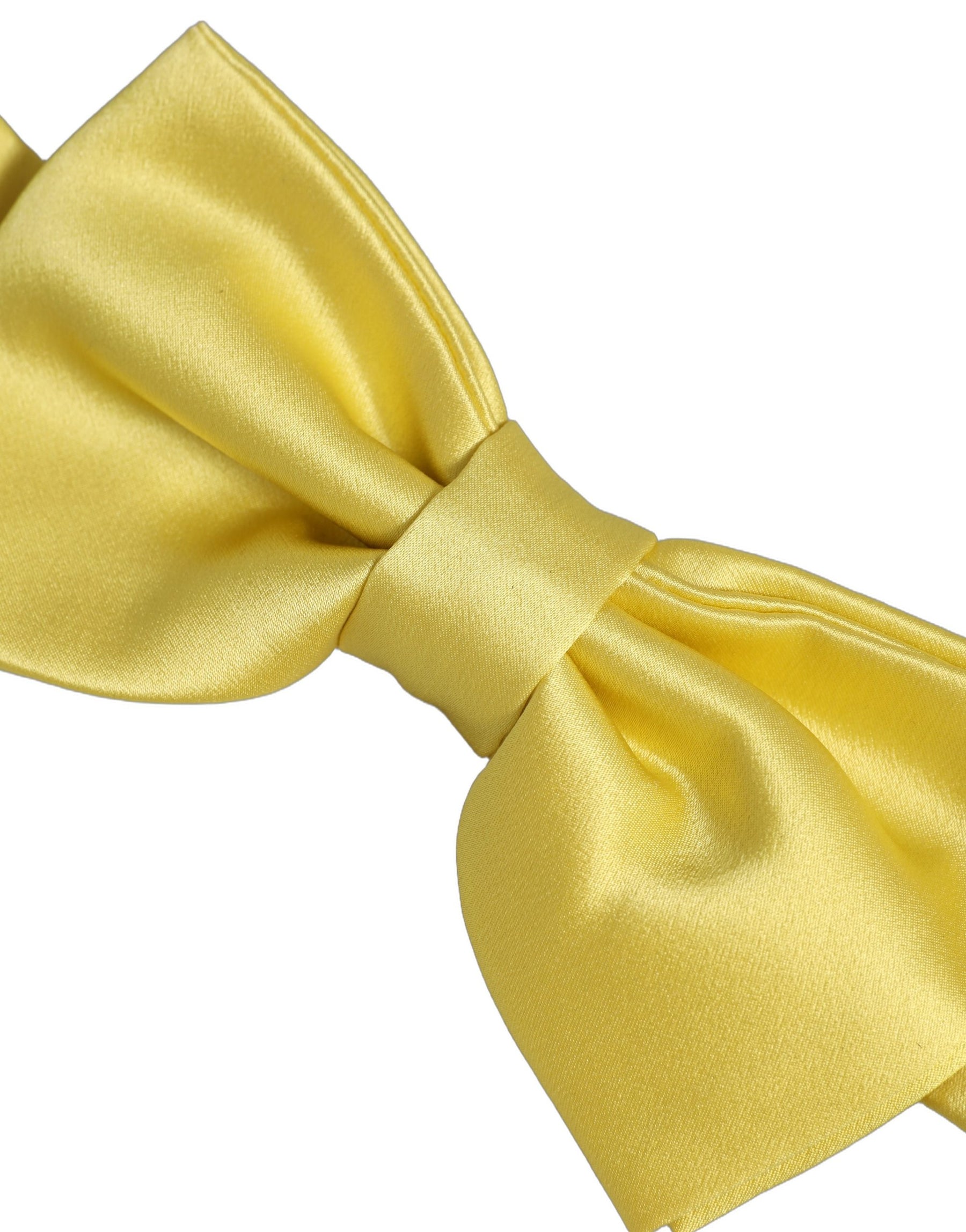 Dolce & Gabbana Men Yellow 100% Silk Adjustable Neck Papillon Bow Tie | Regal Royce