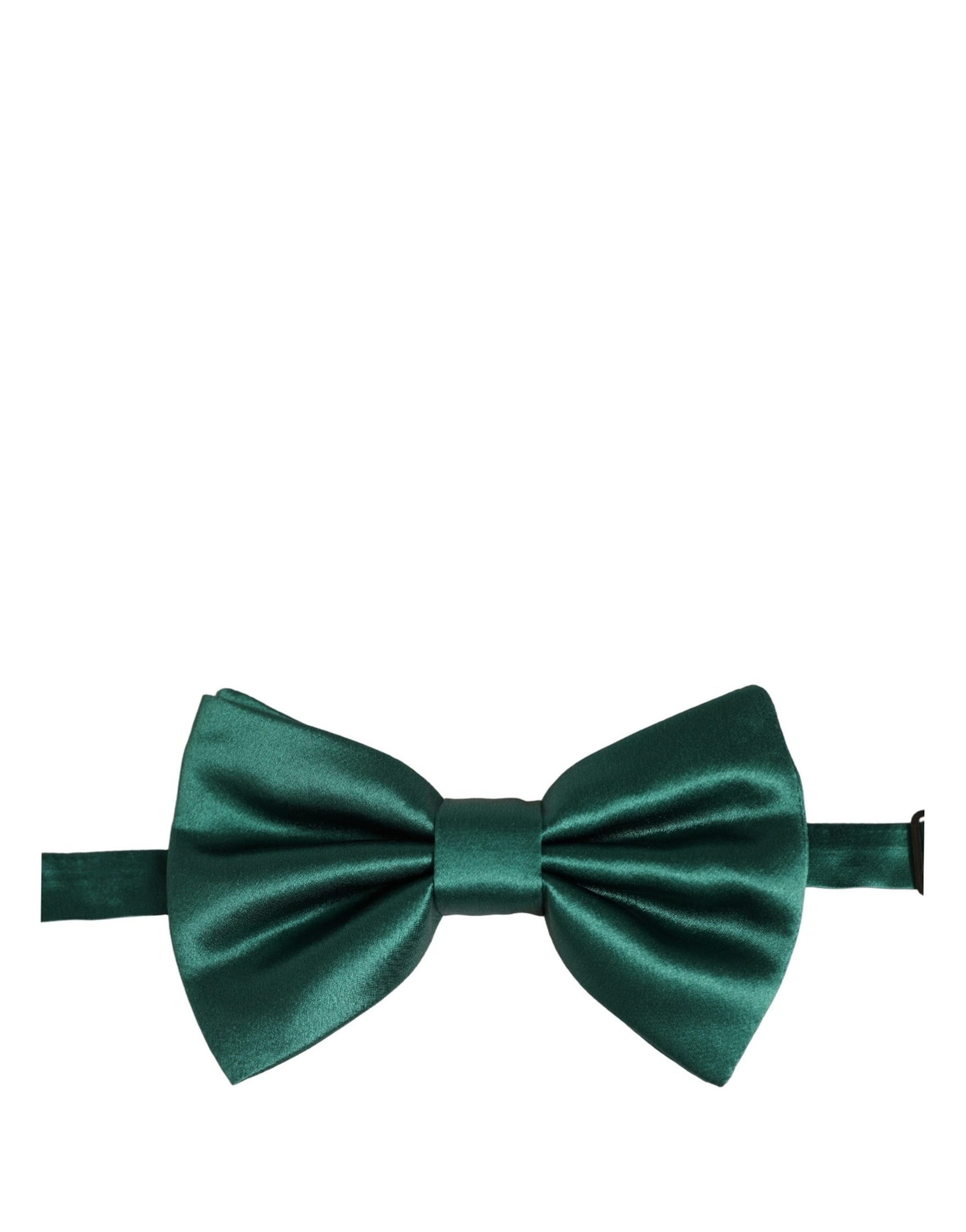 Dolce & Gabbana Men Green 100% Silk Adjustable Neck Papillon Bow Tie | Regal Royce