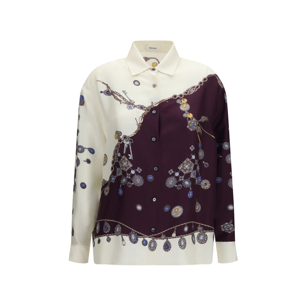 Versace Multicolor Silk Pattern Shirt | Regal Royce