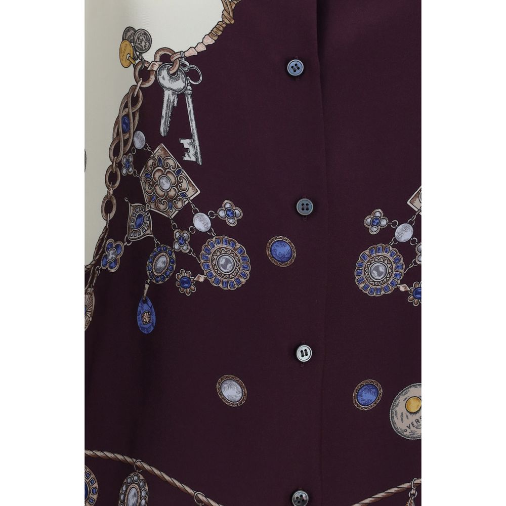 Versace Multicolor Silk Pattern Shirt | Regal Royce