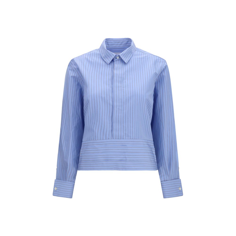 Sacai Blue Cotton Pattern Shirt | Regal Royce