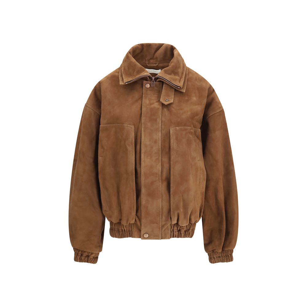 Magda Butrym Brown Suede Leather Bomber | Regal Royce