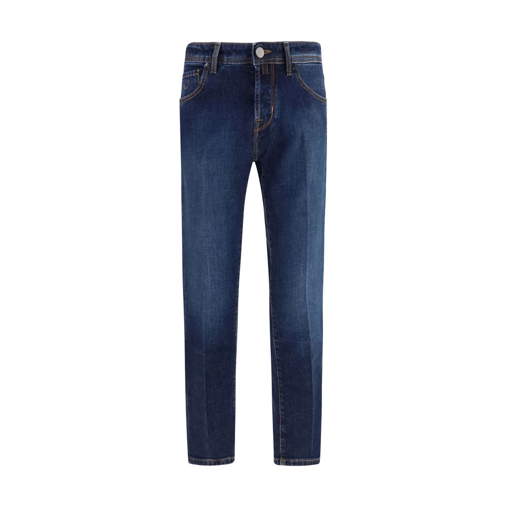 Jacob Cohen Blue Elastane Tapered Jeans | Regal Royce