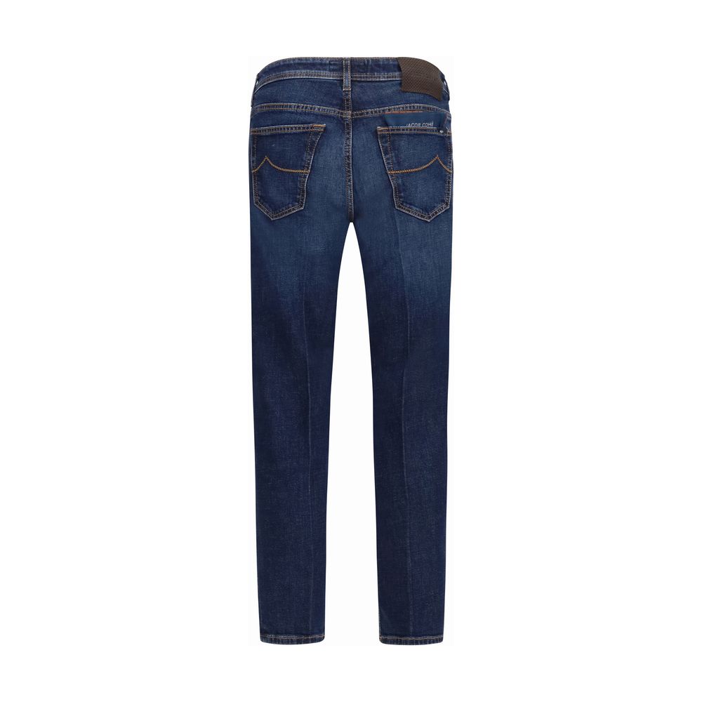 Jacob Cohen Blue Elastane Tapered Jeans | Regal Royce