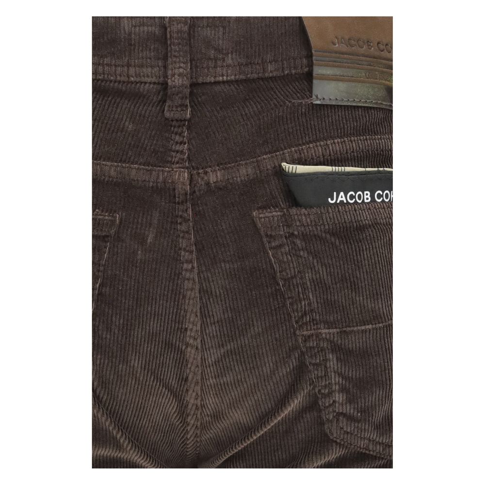 Jacob Cohen Brown Cotton Casual Pants | Regal Royce
