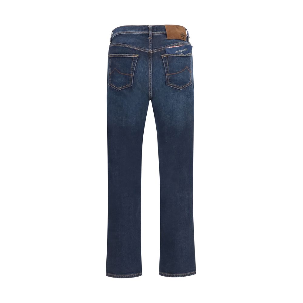 Jacob Cohen Blue Cotton Straight-Leg Jeans | Regal Royce
