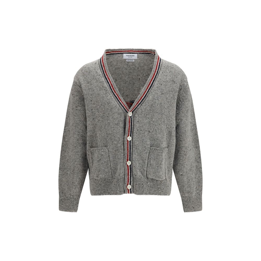 Thom Browne Gray Wool Oves Aries Cardigan | Regal Royce