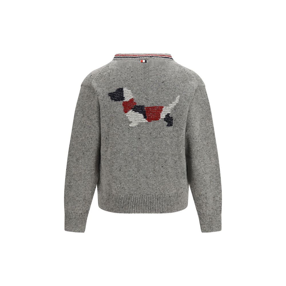 Thom Browne Gray Wool Oves Aries Cardigan | Regal Royce