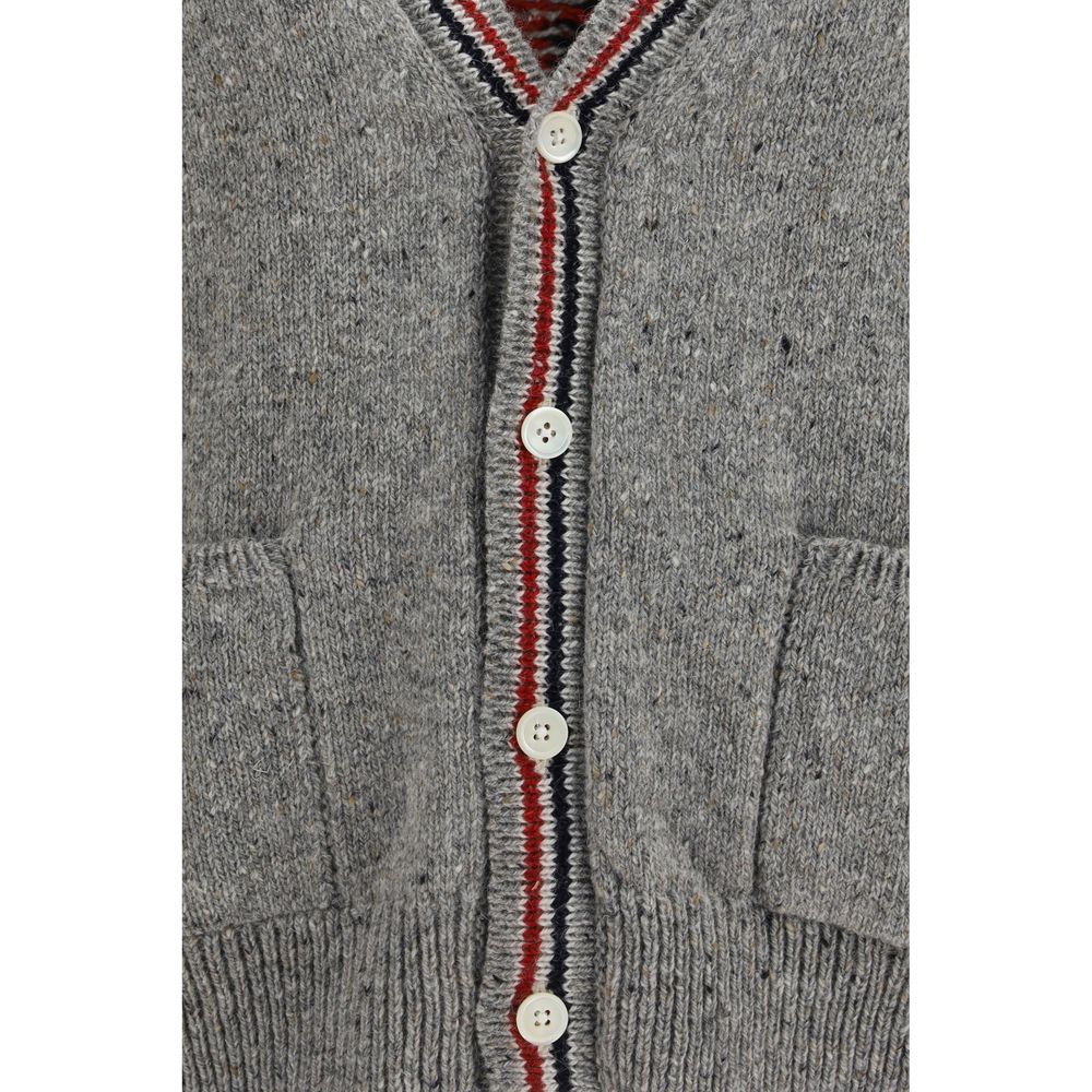 Thom Browne Gray Wool Oves Aries Cardigan | Regal Royce
