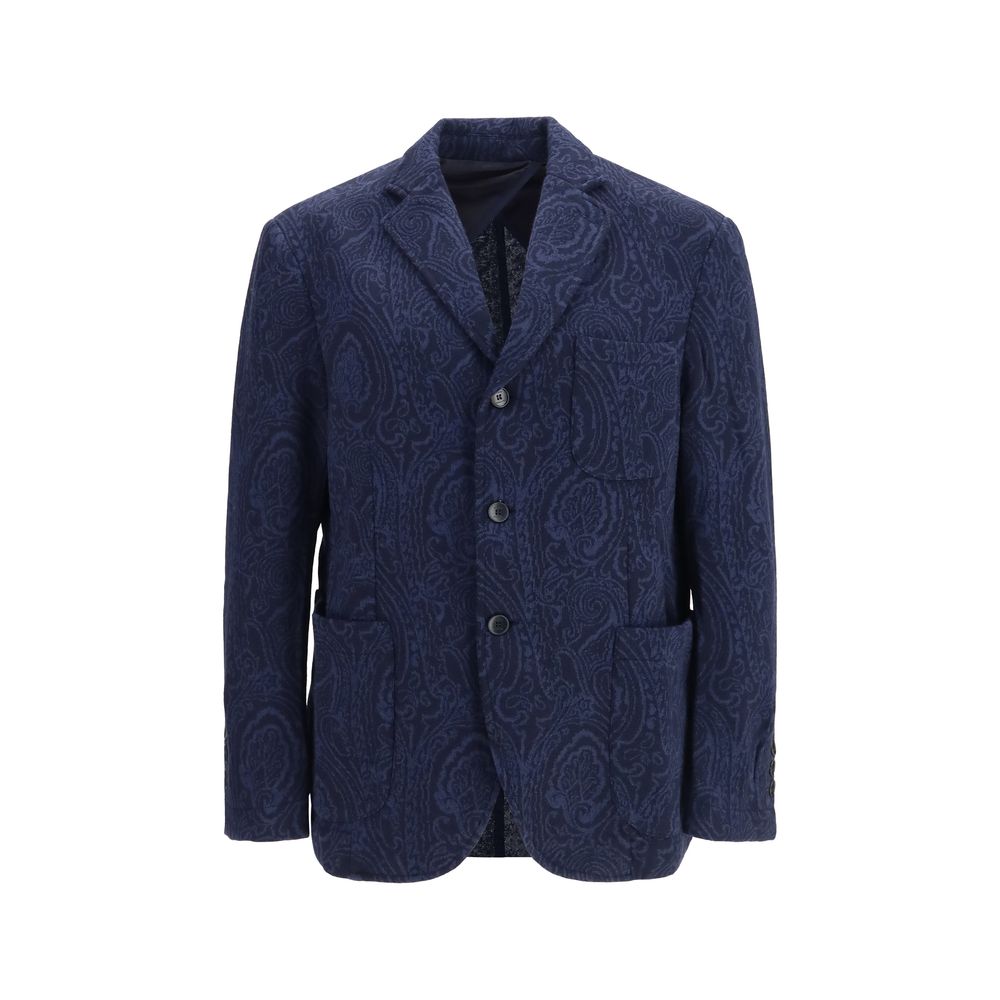 Etro Blue Wool Oves Aries Jacket | Regal Royce