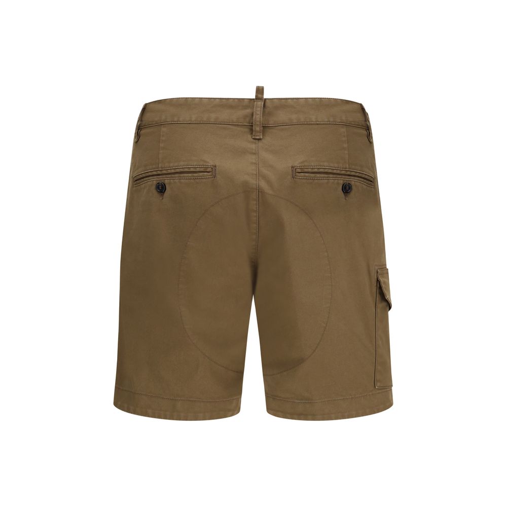 Dsquared² Brown Cotton Bermuda Shorts | Regal Royce