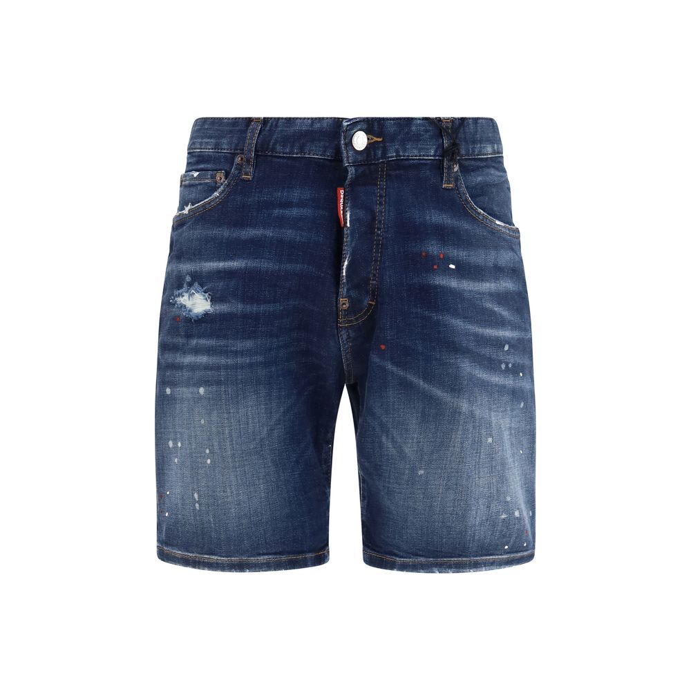 Dsquared² Blue Cotton Bermuda Shorts | Regal Royce