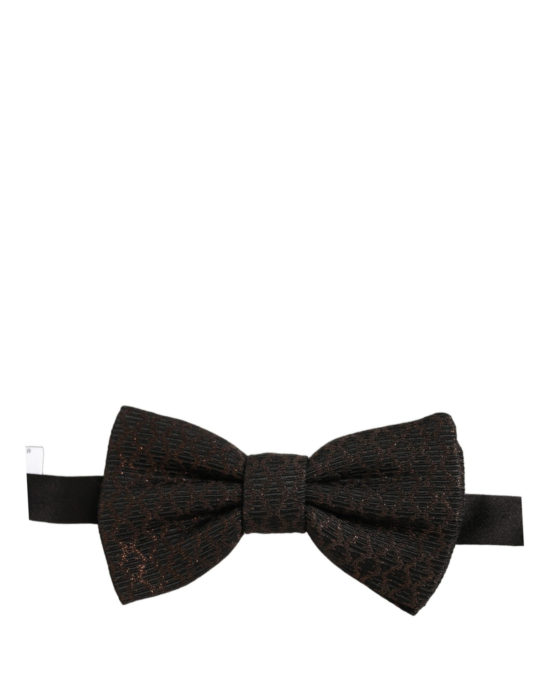 Dolce & Gabbana Men Brown 100% Silk Adjustable Neck Papillon Bow Tie | Regal Royce