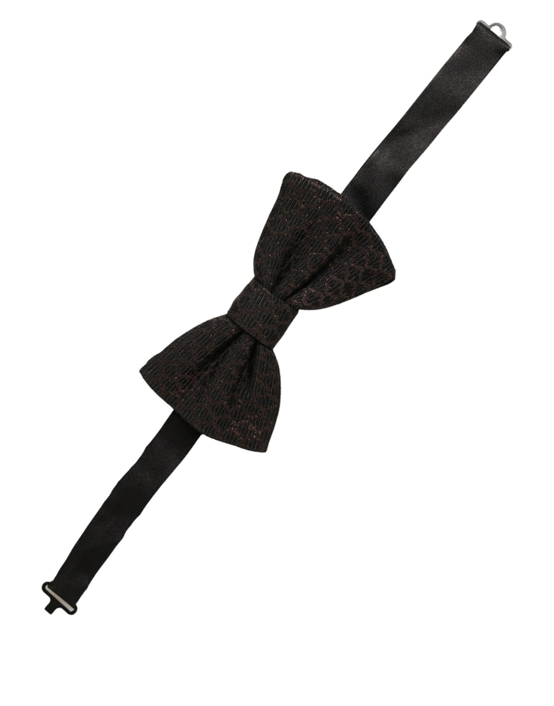Dolce & Gabbana Men Brown 100% Silk Adjustable Neck Papillon Bow Tie | Regal Royce