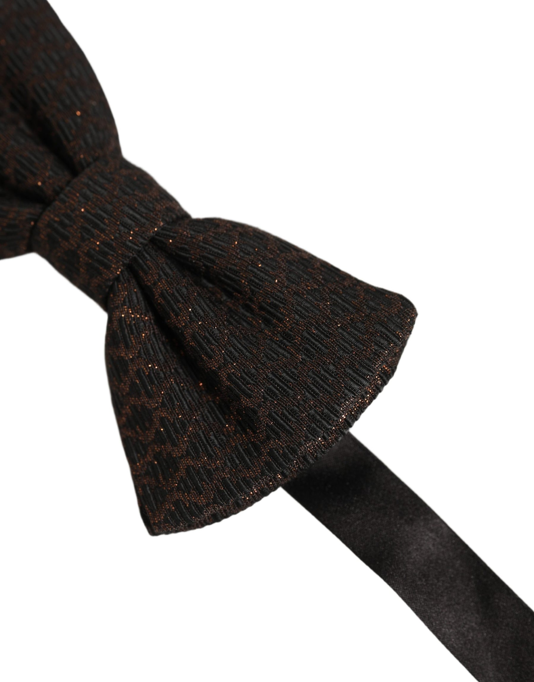 Dolce & Gabbana Men Brown 100% Silk Adjustable Neck Papillon Bow Tie | Regal Royce