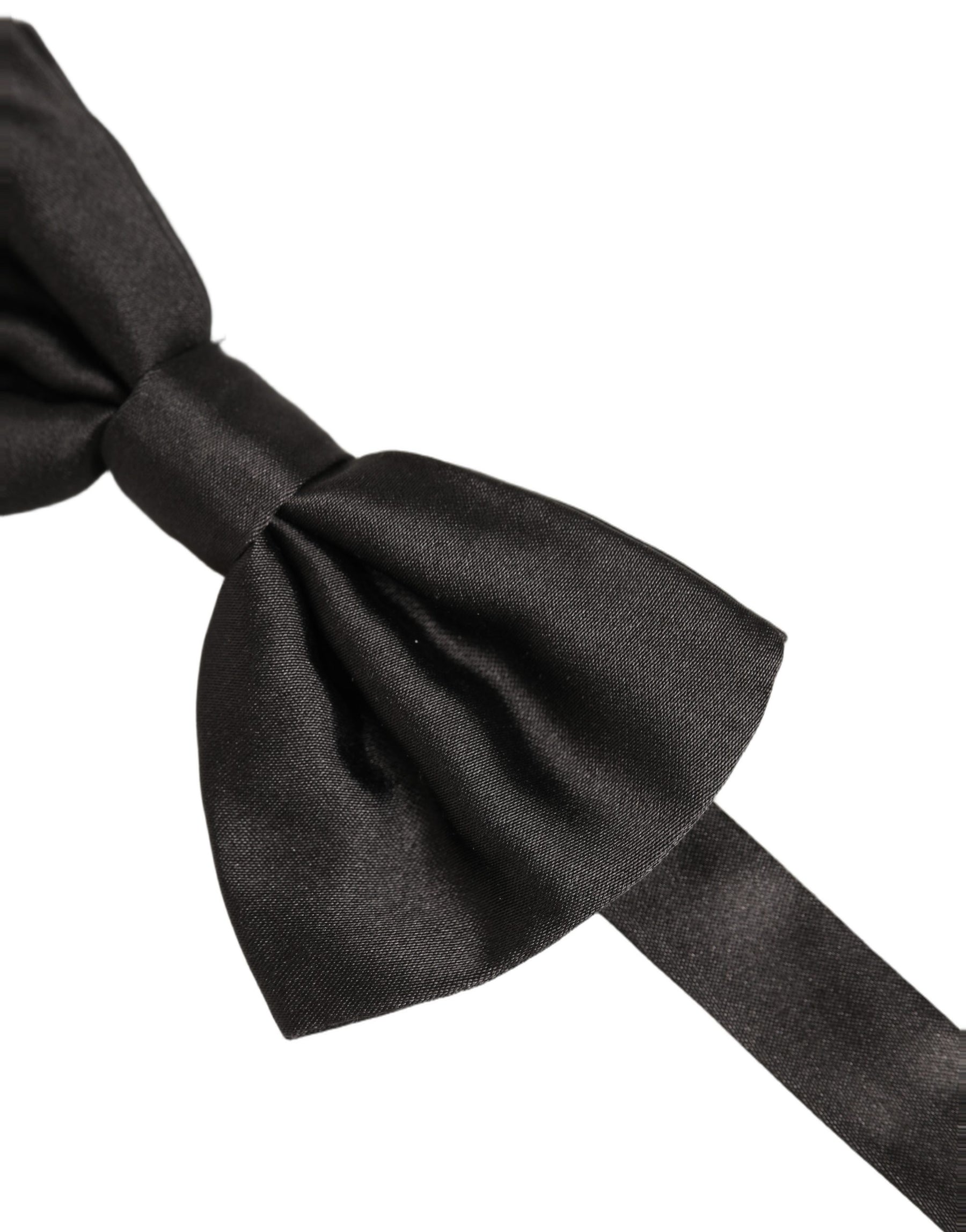 Dolce & Gabbana Men Black 100% Silk Adjustable Neck Papillon Bow Tie | Regal Royce