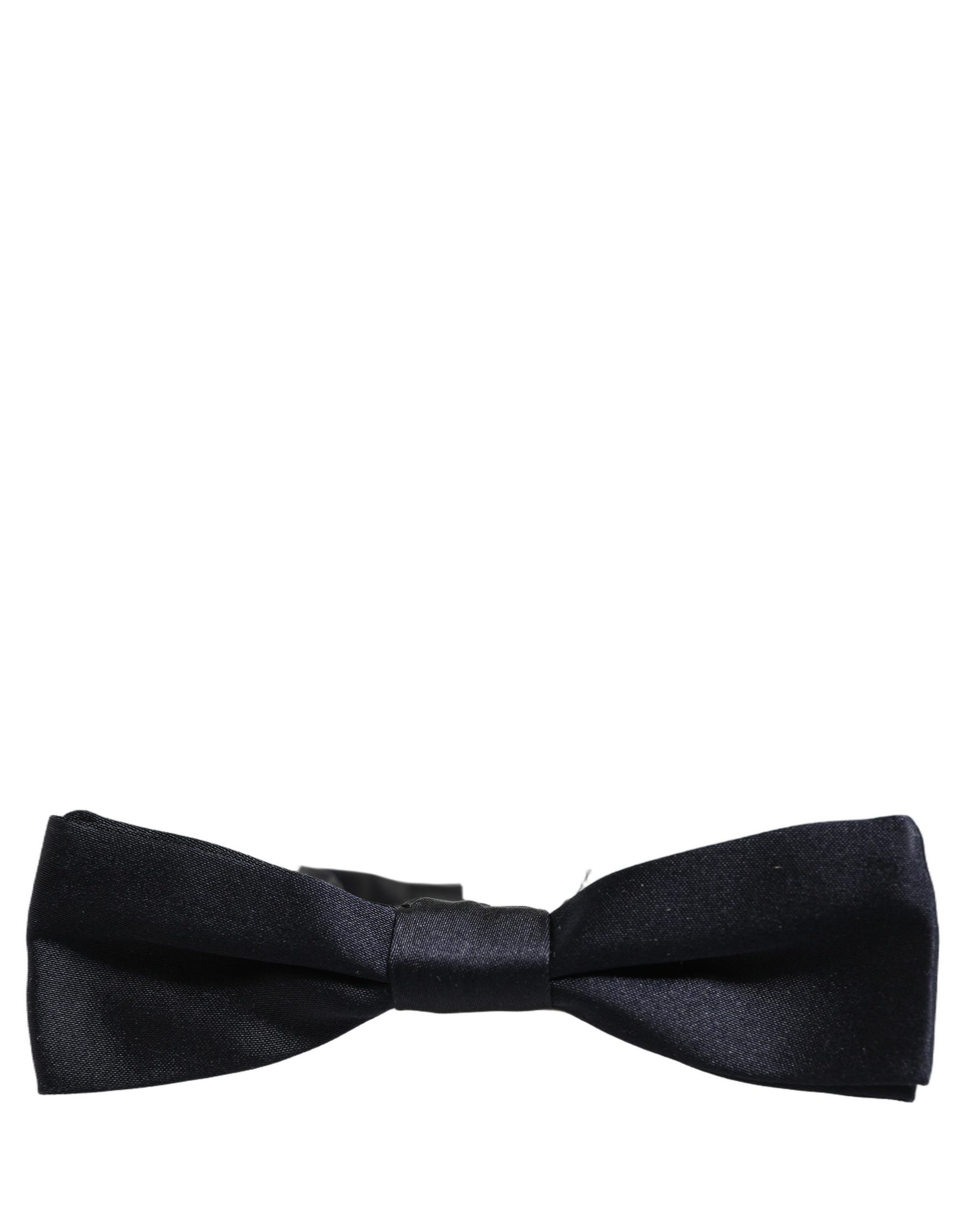 Dolce & Gabbana Men Black 100% Silk Adjustable Neck Papillon Bow Tie | Regal Royce