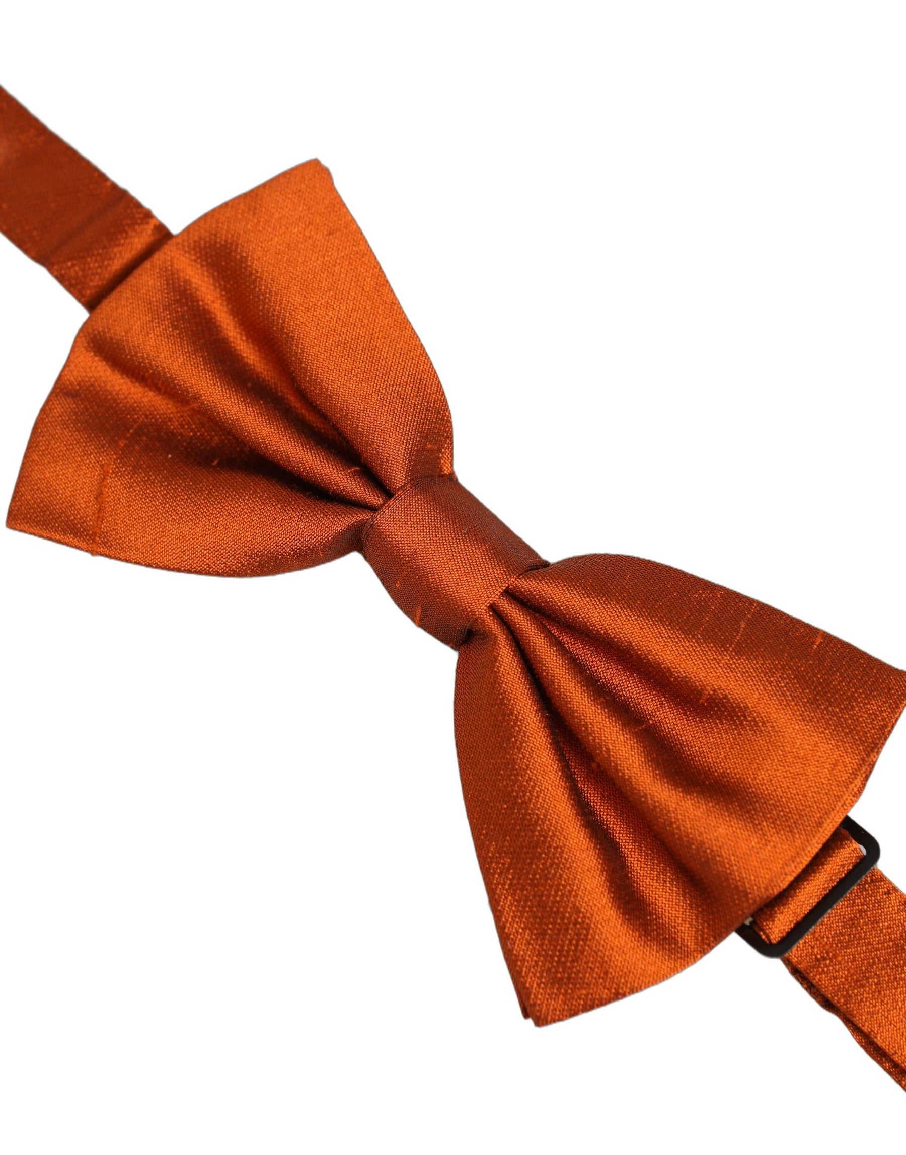 Dolce & Gabbana Men Orange 100% SIlk Adjustable Neck Papillon Bow Tie | Regal Royce