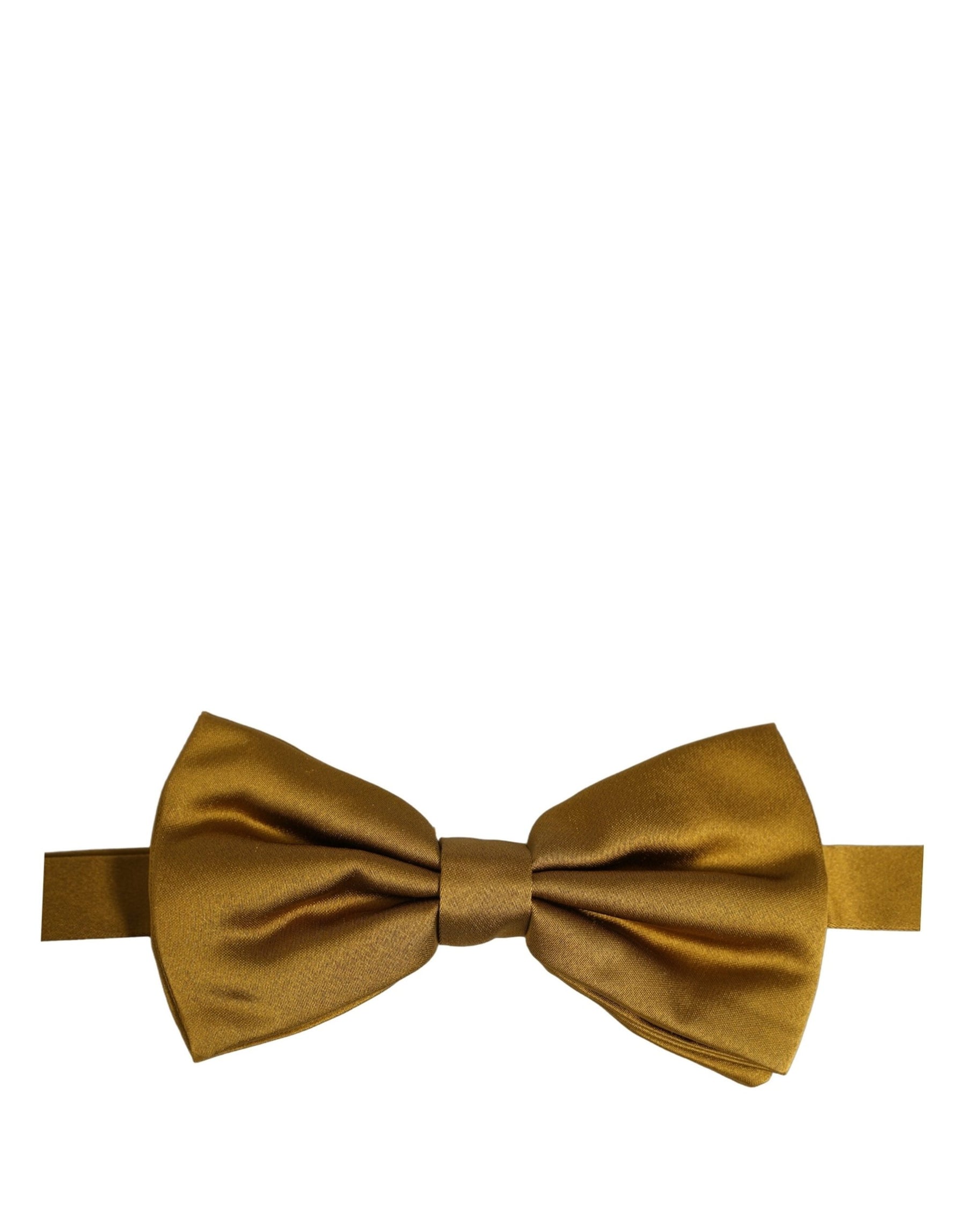 Dolce & Gabbana Men Mustard 100% Silk Adjustable Neck Papillon Bow Tie | Regal Royce
