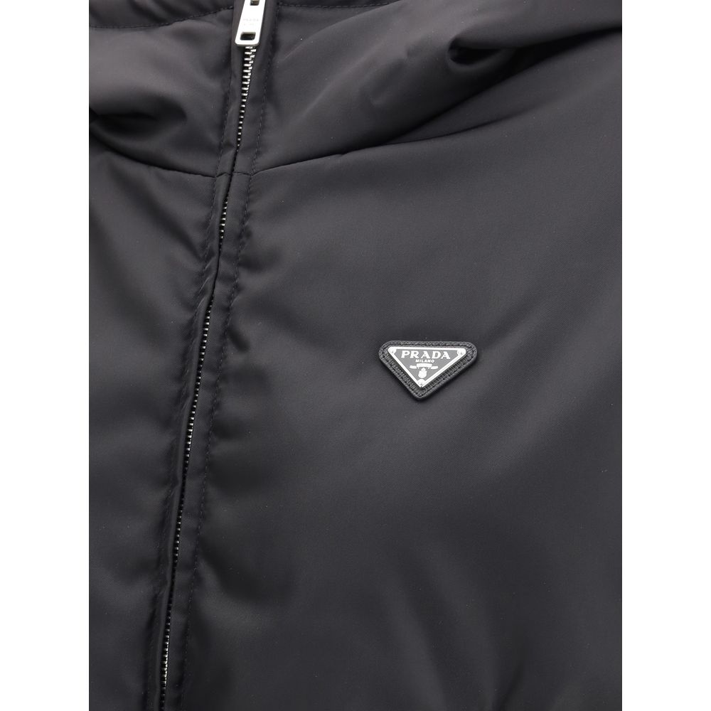 Prada Black Recycled Polyamide Shell Jacket | Regal Royce