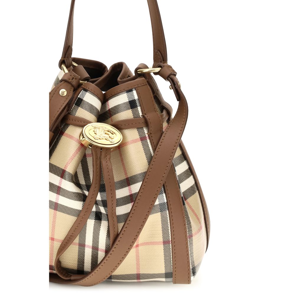 Burberry Beige Calf Leather Bos Taurus Backet Bag | Regal Royce