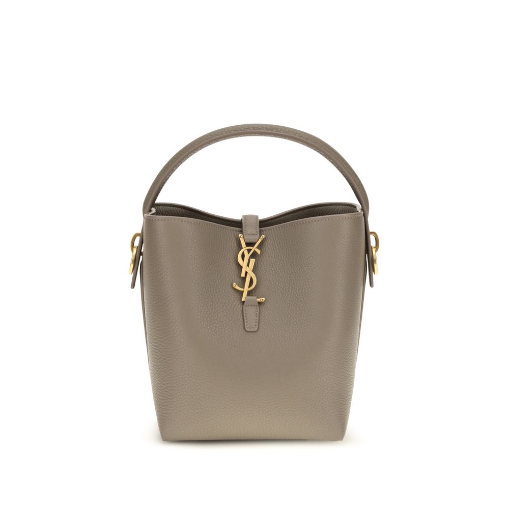 Saint Laurent Beige Calf Leather Bos Taurus Backet Bag | Regal Royce