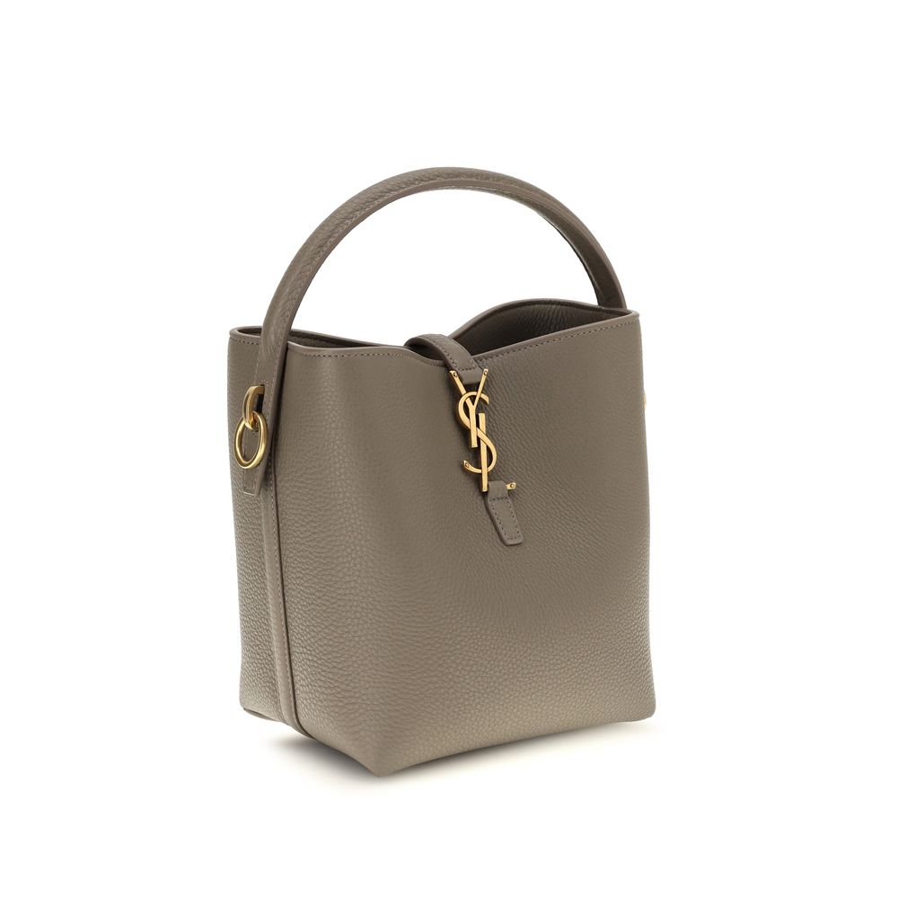 Saint Laurent Beige Calf Leather Bos Taurus Backet Bag | Regal Royce