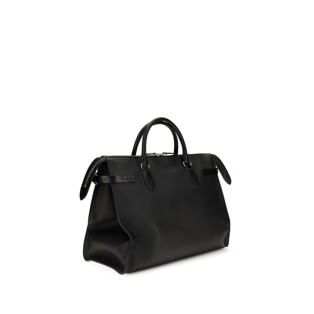 Valentino Garavani Black Calf Leather Bos Taurus Shoulder Bag | Regal Royce