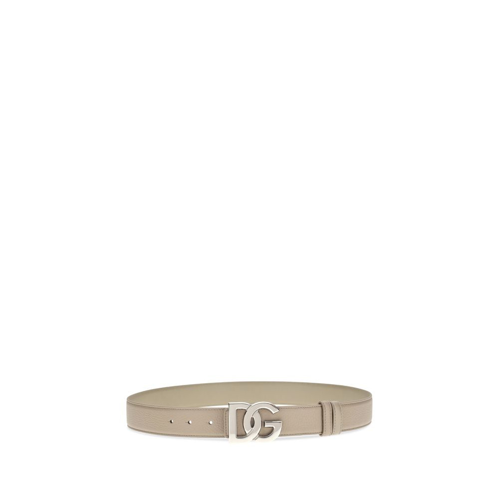 Dolce & Gabbana Beige Calf Leather Bos Taurus Regular Belt | Regal Royce