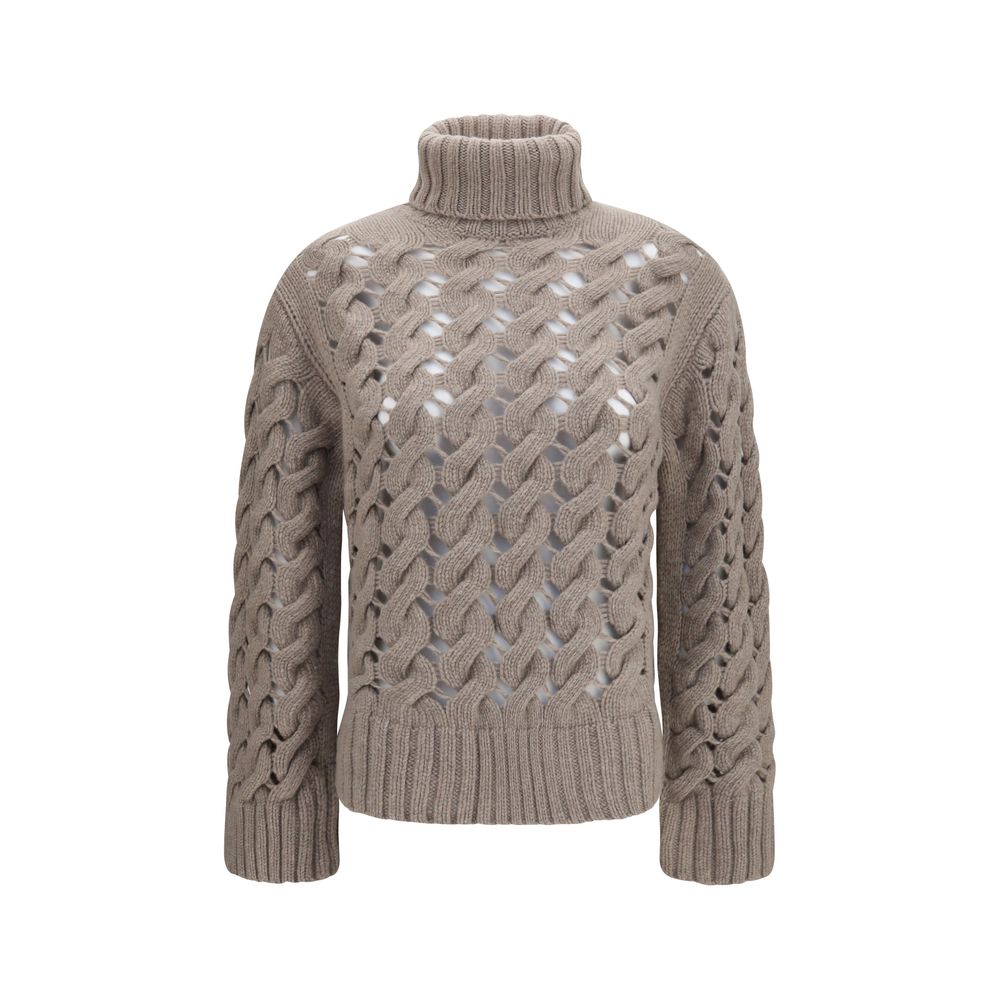 P.A.R.O.S.H. Beige Wool Oves Aries Turtleneck | Regal Royce